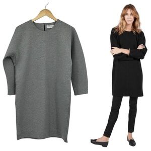 NEW Everlane Thick Scuba Knit Relaxed Fit Tunic Dress Heather‎ Gray Size Medium
